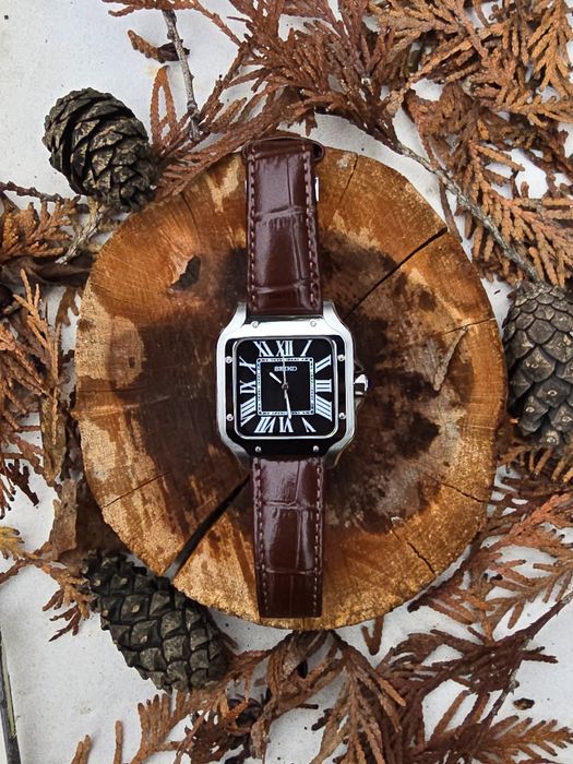 Ceas Seiko Mod "Santos" - Automatic NH35 - 41mm - Custom Build - Nou