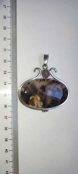 Кулон серебряный с красивым камнем АГАТ