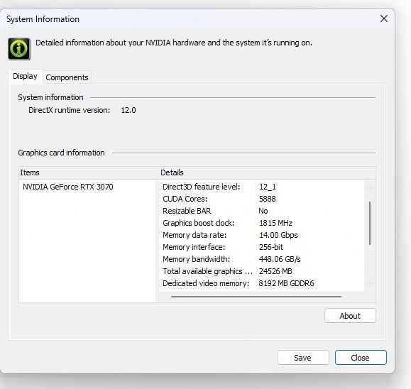 Placă video GIGABYTE GeForce RTX 3070, 8GB GDDR6 – stare foarte bună