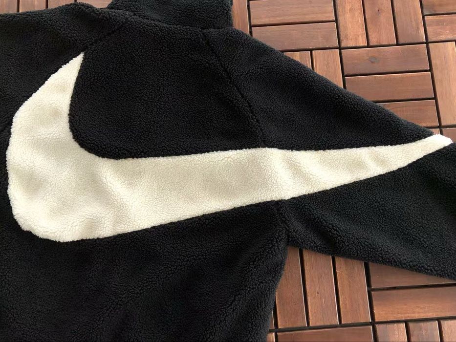 Geacă Nike Big Swoosh Fleece Reversible Premium Jachetă Cu 2 Fețe