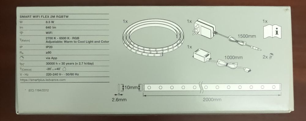 Banda LED Ledvance 2m WiFi RGBTW nefolosită