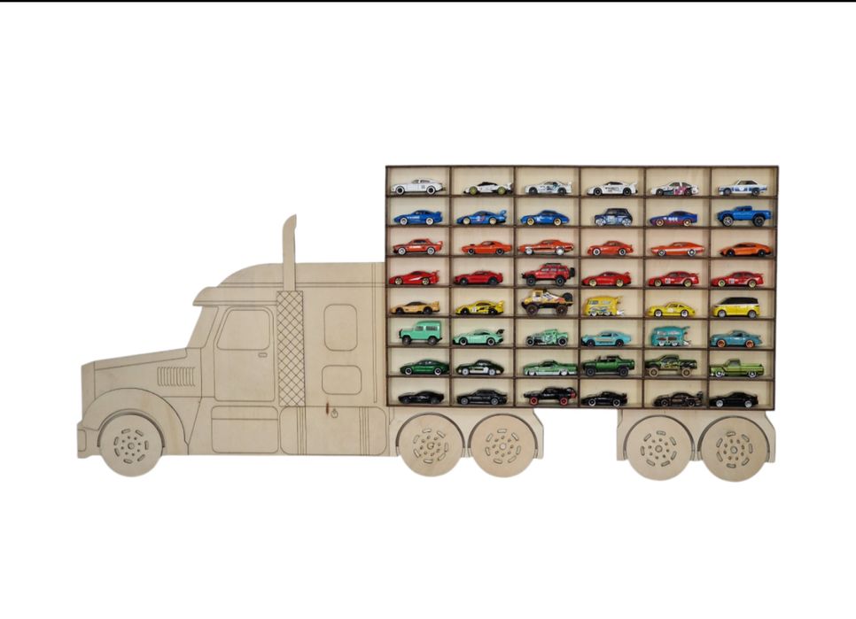 CADOU copii , TIR, suport masinute