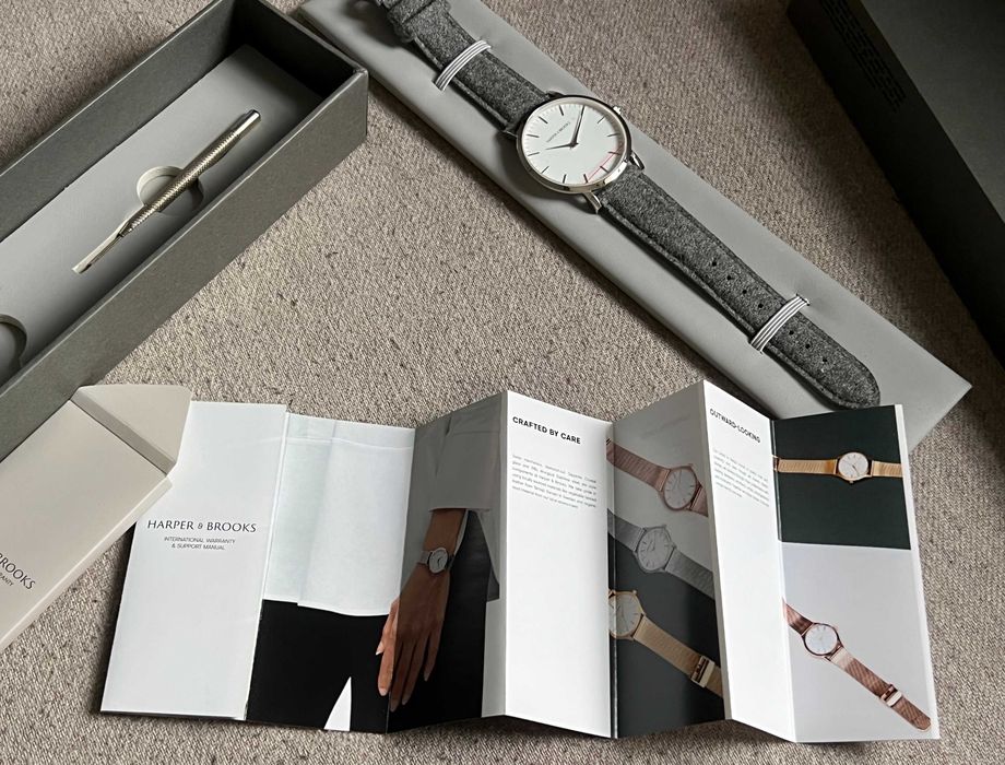 Ceas de dama Harper & Brooks HB-ULL-GRAA-010 - nou la cutie