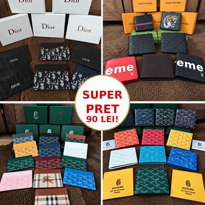 Portofele Goyard / Louis Vuitton / Gucci si cardholdere la SUPER PRET