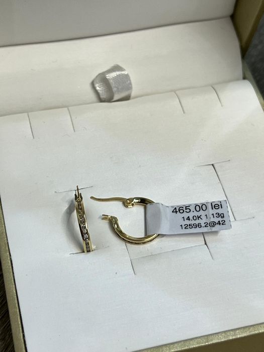 (AG42 B. 12596.2) Cercei 14k 1.13 gr (garantie 24 luni)
