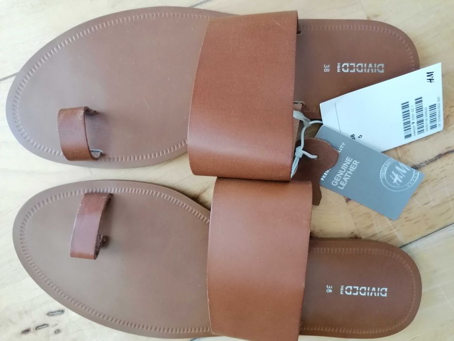 Дамски кожени сандали H&M