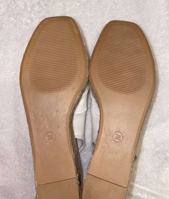 Sandale albe de vara cu platforma H&M noi