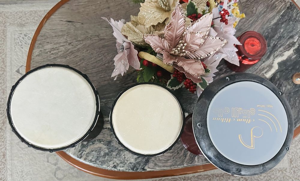 Tarabane aluminiu si lemn cu piele