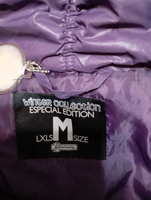 Лилаво яке с гъши пух