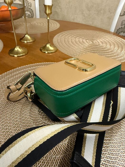 Geanta crossbody The Snapshot Marc Jacobs maro, bej, verde