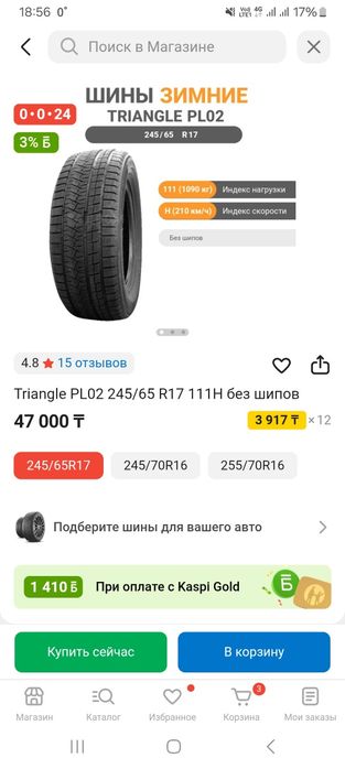 Шины 2 шт трианжел винтер