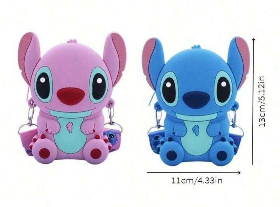 Малка чанта през рамо и портмоне за кръста Стич