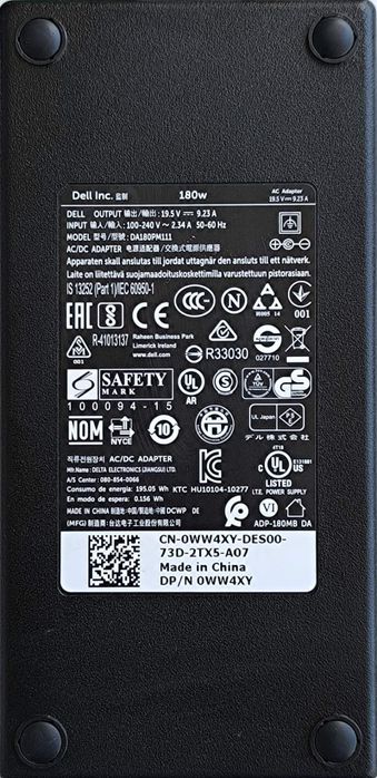 Зарядно за лаптоп Dell 65W USB-C и Dell 180W широка букса