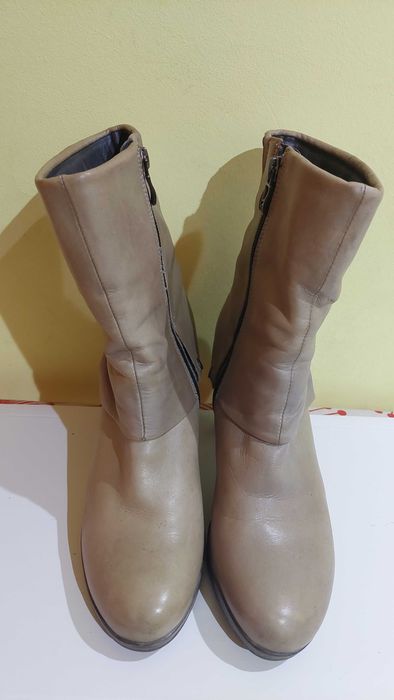 Botine damă piele, bej Tamaris,  mărime 38