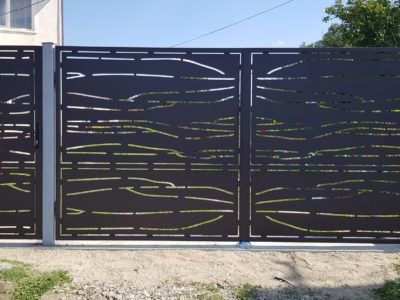 Porți și panouri gard din tabla decupară  și fer  forjat