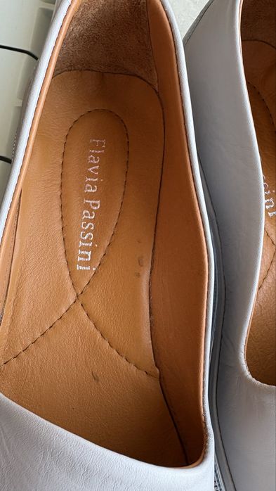 Pantofi NOI Flavia Passini Italia  loafer piele naturala bej grej  36