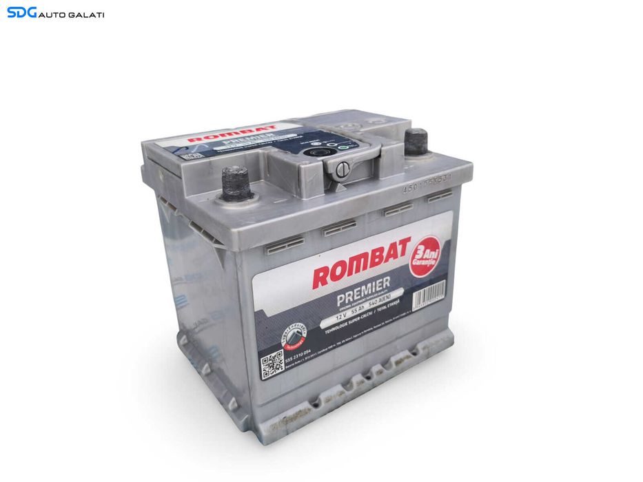 Baterie Acumulator Auto 55AH 540A ROMBAT Premier 5552310054 Volkswagen Audi Seat Skoda Ford Opel Toyota BMW Mercedes Renault Peugeot Dacia [A0447]