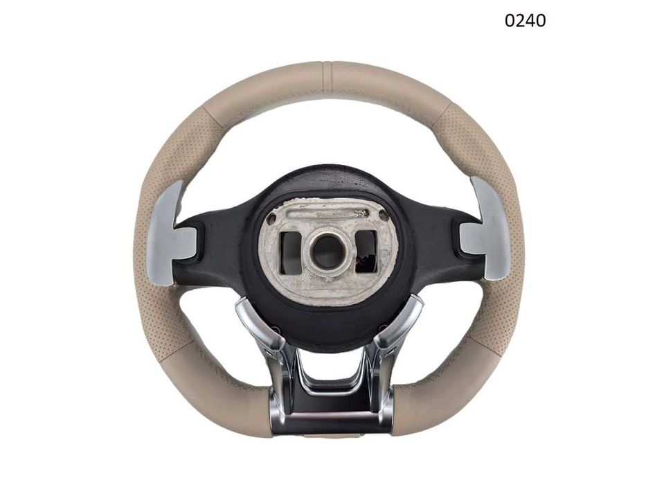 Volan sport piele AMG Mercedes  CLS, E, G, GLC, GLS, GLE Old touch bej