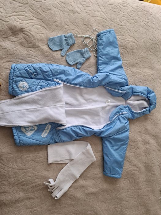 12-18 мес. | бебешки ескимос с шалче и ръкавички