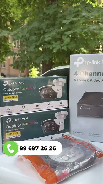 Tplink VIGI 4mp 4ta rangli kamera kamplekt