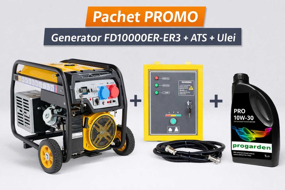 Pachet PROMO Generator curent Stager FD 10000ER-E3R 8.5kW + ATS + Ulei