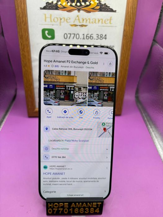 HOPE AMANET P2-Iphone 16 pro max 256 GB/100 BAT 134 cicl