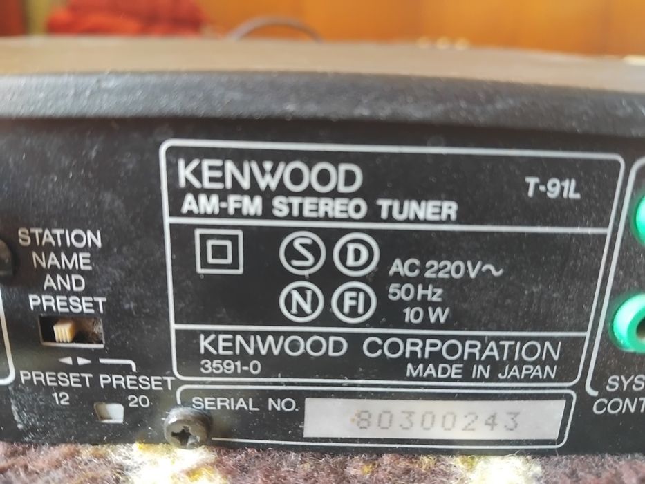 Kenwood Stereo Tuner T-91l
