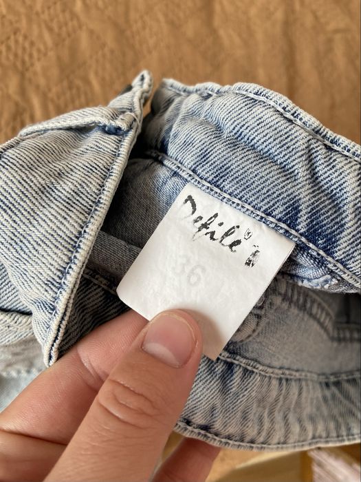 Fustă pantalon din denim