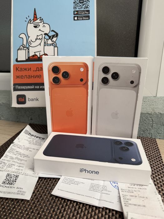 НОВ!iPhone 17 Pro max SILVER Deep BLUE ORANGE 256GB айфон 17 про макс ЛИЗИНГ TBI*47€/м