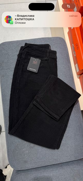 Вельвет брюки черные