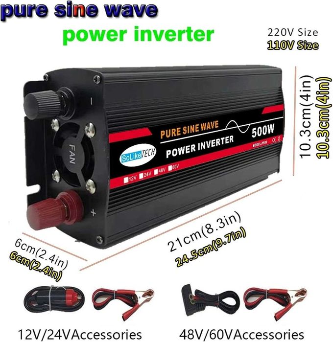 Invertor SolikeTech de 500W, 24V, NOU