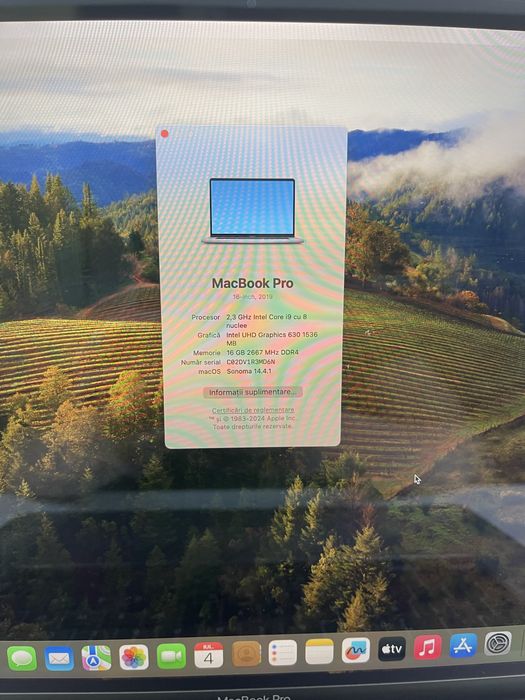 Macbook Pro 2019 / Intel i9 16Gb ram / 1Tb SSD Garantie/Factura #58038
