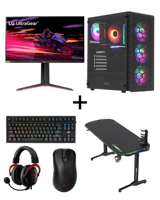 Продам готовый компьютер игровой i5-10400F, 3060TI, монитор LG 240 гц