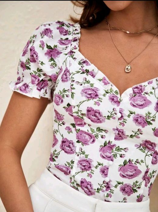 Нова дамска блузка с рози