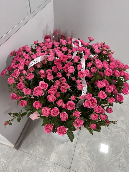 Свежие кустовые розы