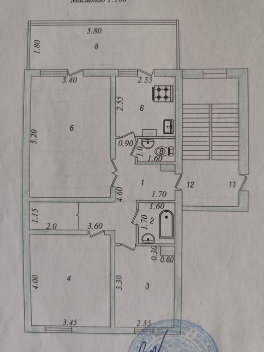 3 хонали квартира сотилади