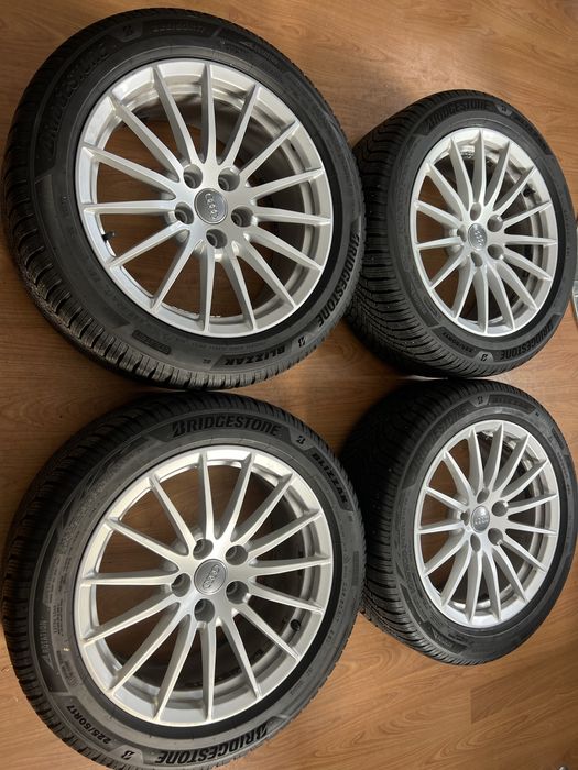 Set Jante Iarna Noi Audi A5 A4 2024 Bridgestone Blizzak 225 50 17