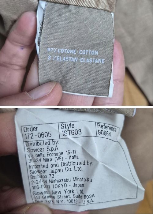 Pantaloni Exclusivişti Incotex Slim Fit Stretch, Bărbați - W36/XL