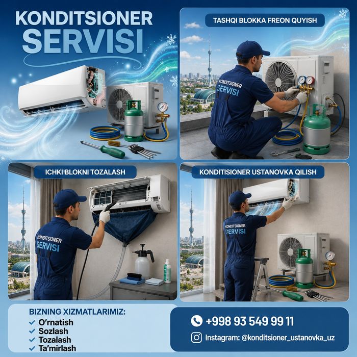 Konditsioner ustanovka / Кондиционер установка / remont / zapravka /