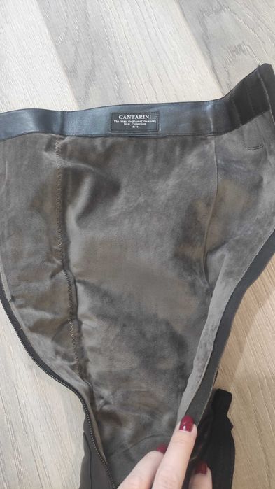 Кожаные сапоги, демисезон