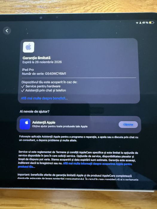 Ipad Pro 11 inchi M4  Wi Fi  garantie Apple