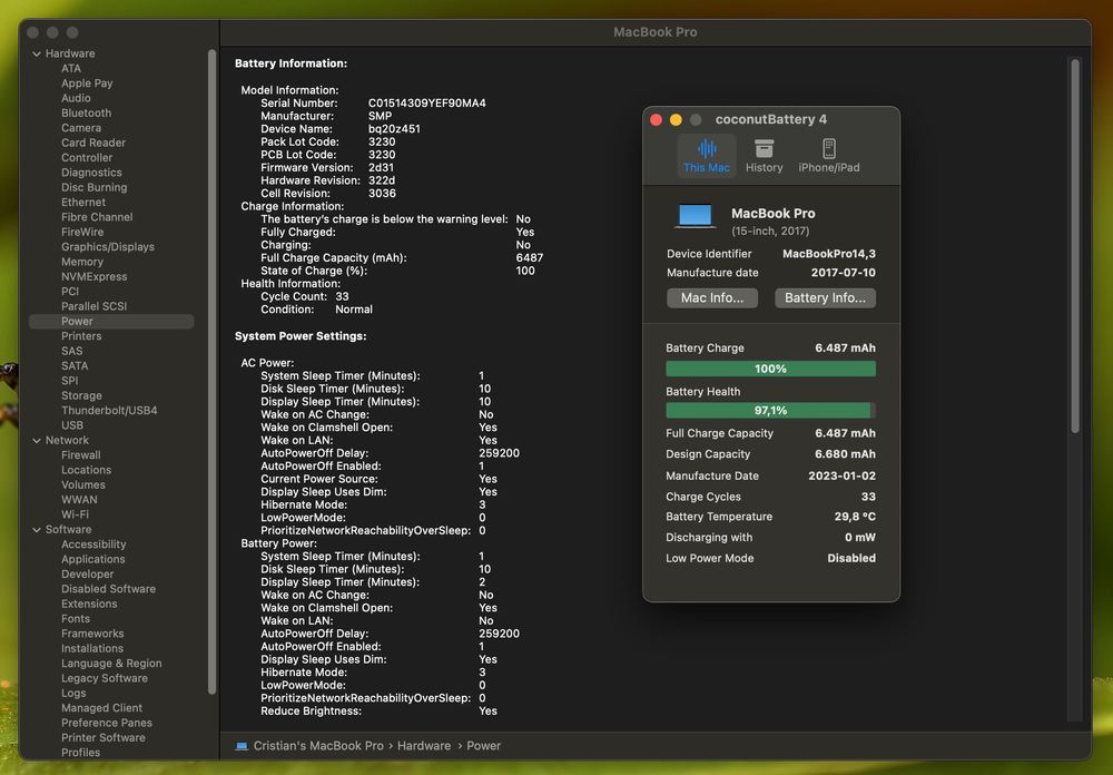 MacBookPro 15", 2,9 GHz IntelCore i7, Late2017, Bat 34c/97%, IMPECABIL