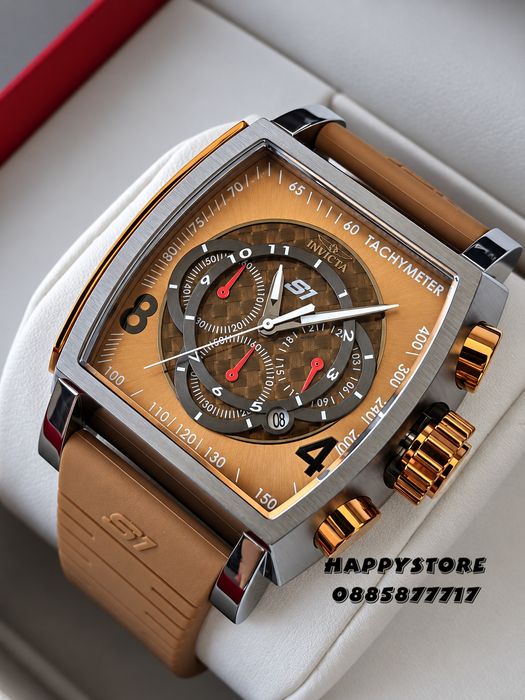 INVICTA S1 Rally Concentric brown 48 mm, Инвикта нов мъжки часовник