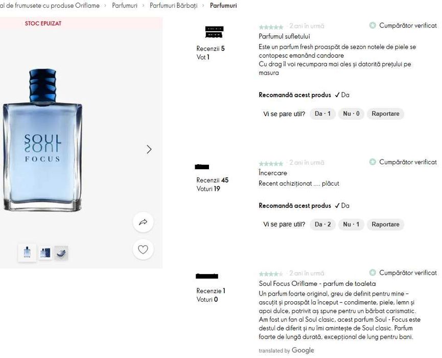 Apă de toaletă pentru el Excite/ Soul Focus (Oriflame)