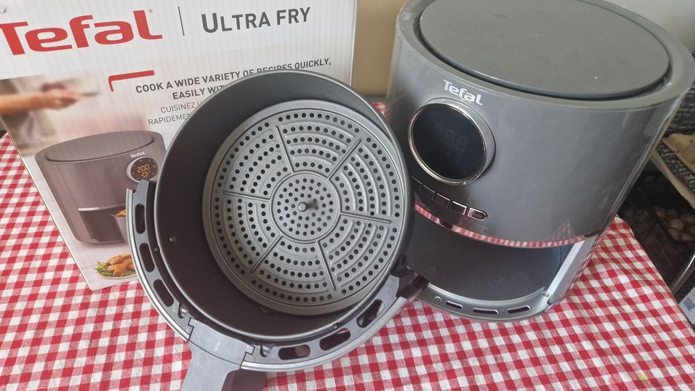 Friteuza cu aer cald Tefal EY111B15, 1630W, 4.2L, 8 programe, Gri