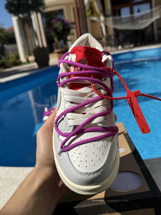 Nike Dunk Low Off-White Lot 45 Кецове 38.5 EUR + Кутия