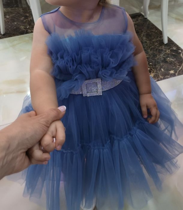 Детска рокля за момиче 92/98 размер без забележки един пат е сложено!