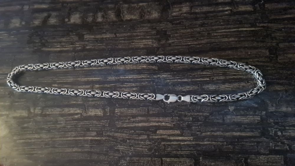 Серебряная цепочка тросс лисий хвост (византийское)