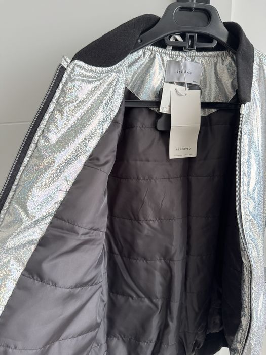 Geaca bomber metalizata