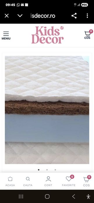 Saltea premium  bebe Cocos 60/120 cm